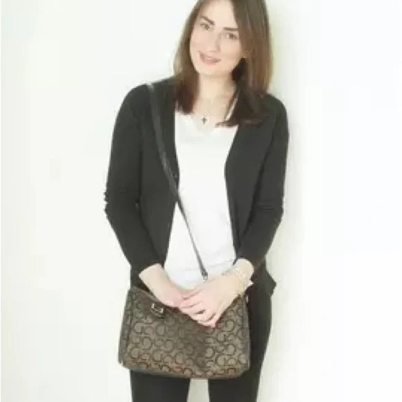 Fossil Sydney Satchel Crossbody - Brown & Tan - GUC - Picture 10 of 11